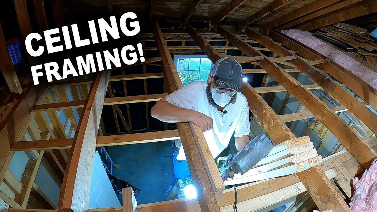 Sistering Ceiling Joists | Strapping and Nailers for Drywall | Bedroom Remodel