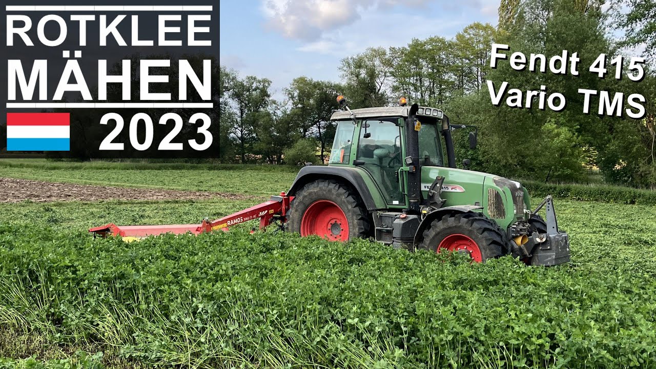 Klee mähen | Fendt 415 Vario TMS & Fella Ramos 3060 TL-KC | Luxemburg 2023