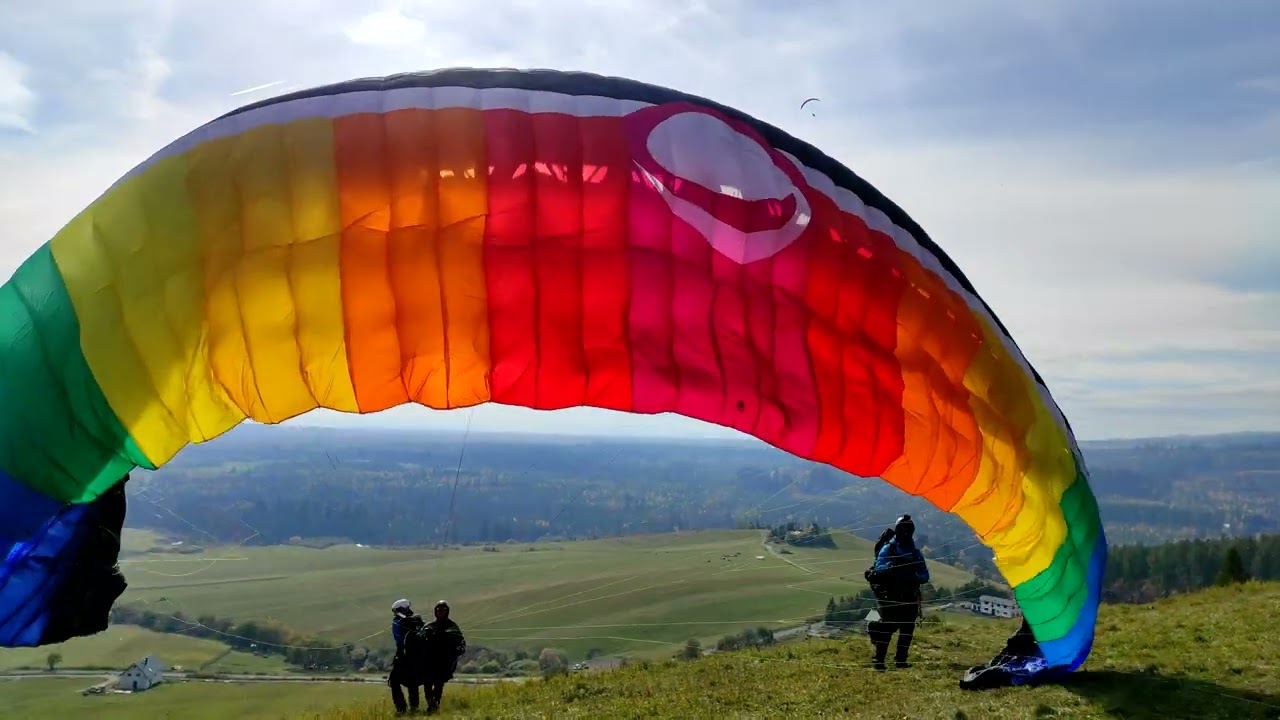 Lendak starty paralotni 16.10.2022 (Paragliding take off)