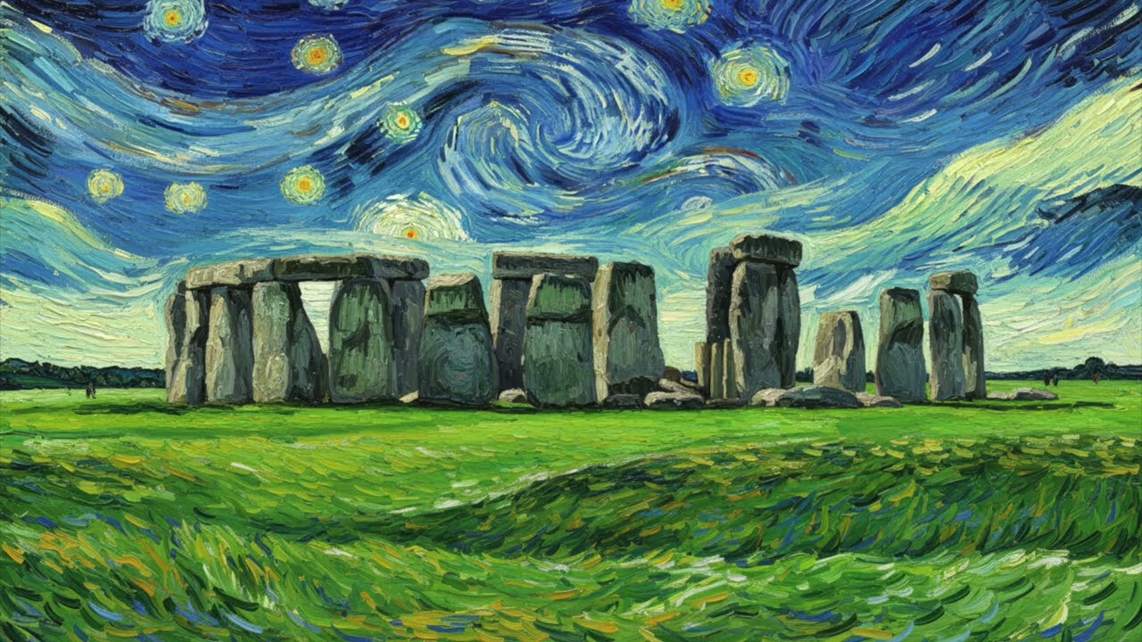 Turn Your TV Into Art | Van Gogh–Inspired Stonehenge | 1 Hour of HD Art