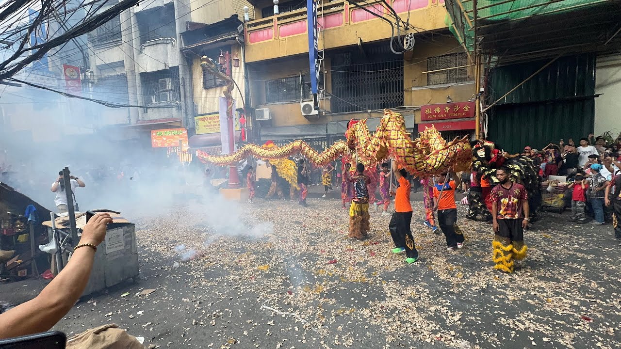 Chinese New Year 2025 Dragon Dance with 5000 rounds Sawa Ongpin St. Binondo,Philippines [Part 1]