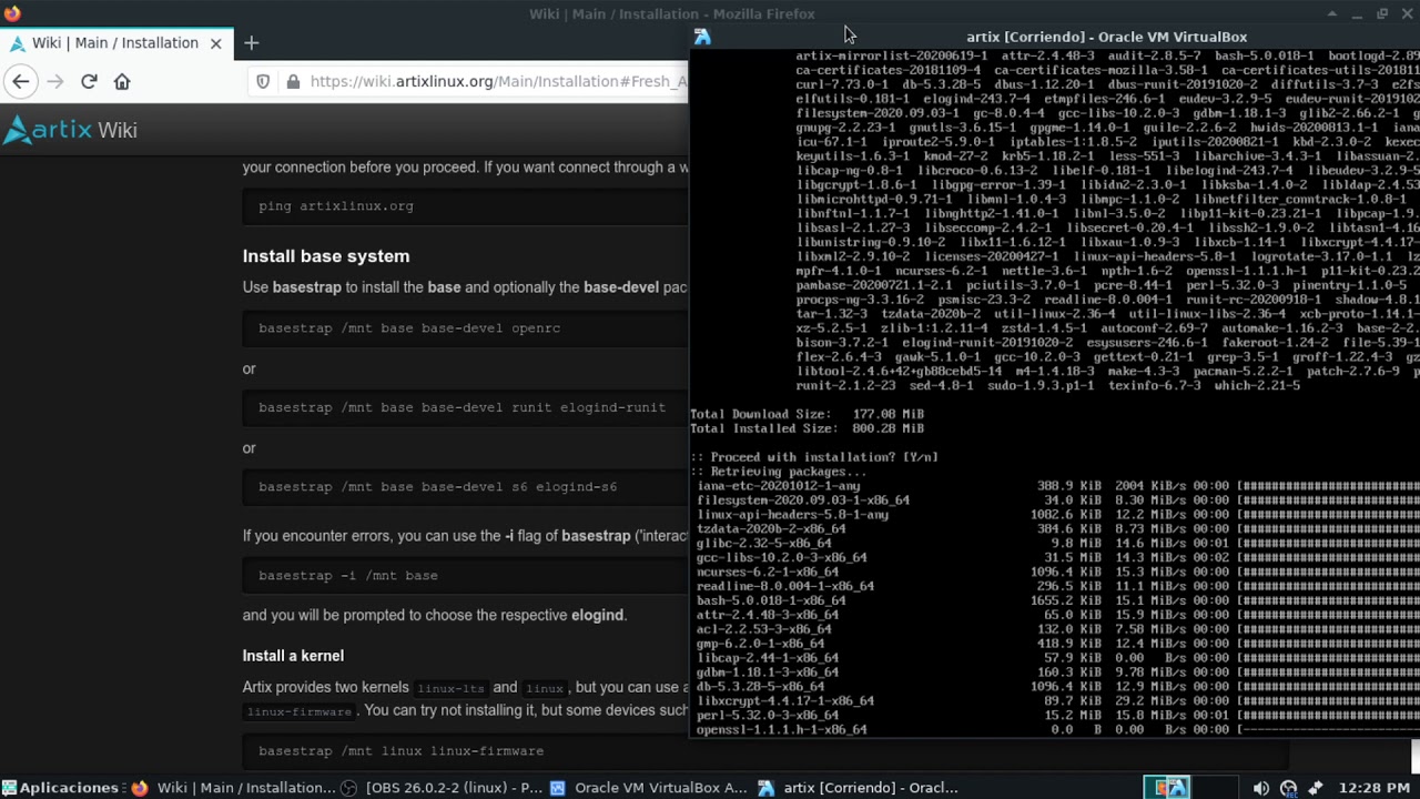 Instalación | Artix Linux base runit y XFCE