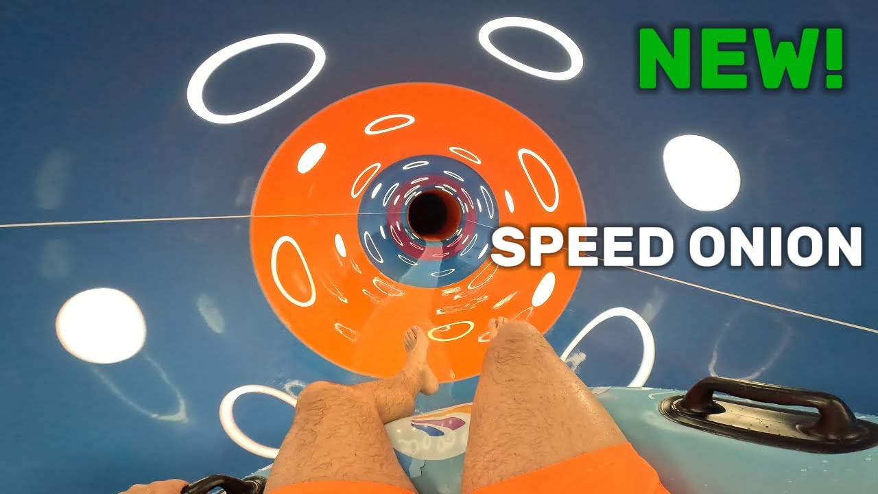 SPEED ONION Water Slide (NEW) in Water Park Aquapark Wrocław Poland, POV 4k
