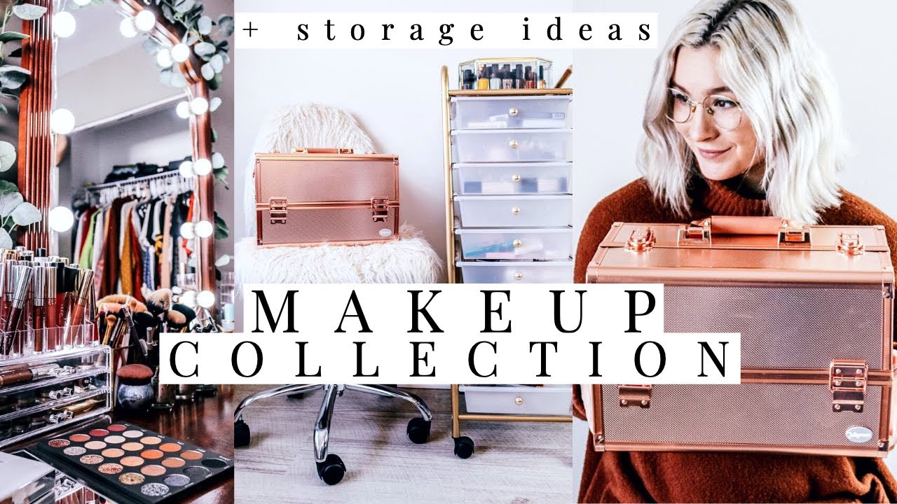 MAKEUP COLLECTION & STORAGE 2019 | MAKEUP STORAGE IDEAS FOR SMALL SPACES | MAKEUP ORGANIZATION 2019