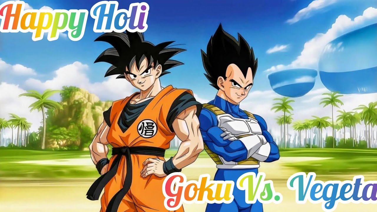 Goku & Vegeta – Holi Battle Special 🌈 🫟🫟