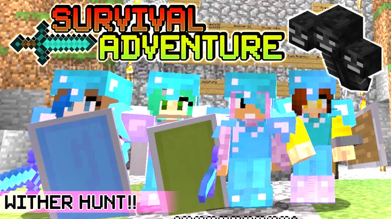 Minecraft Survival Adventure EP18 | Wither Hunt! | Gamer Chad, RadioJH Audrey, SallyGreenGamer