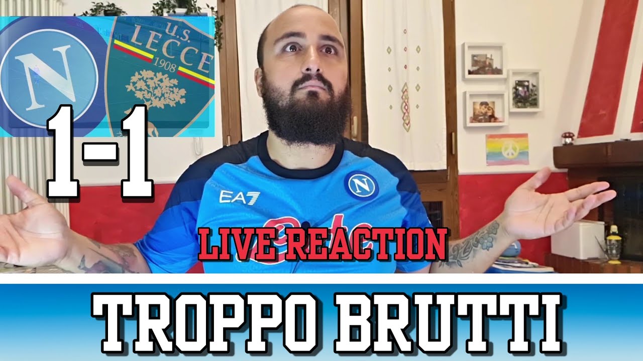 LE BESTEMMIE DI NOTTE - NAPOLI LECCE 1-1 ( LIVE REACTION )