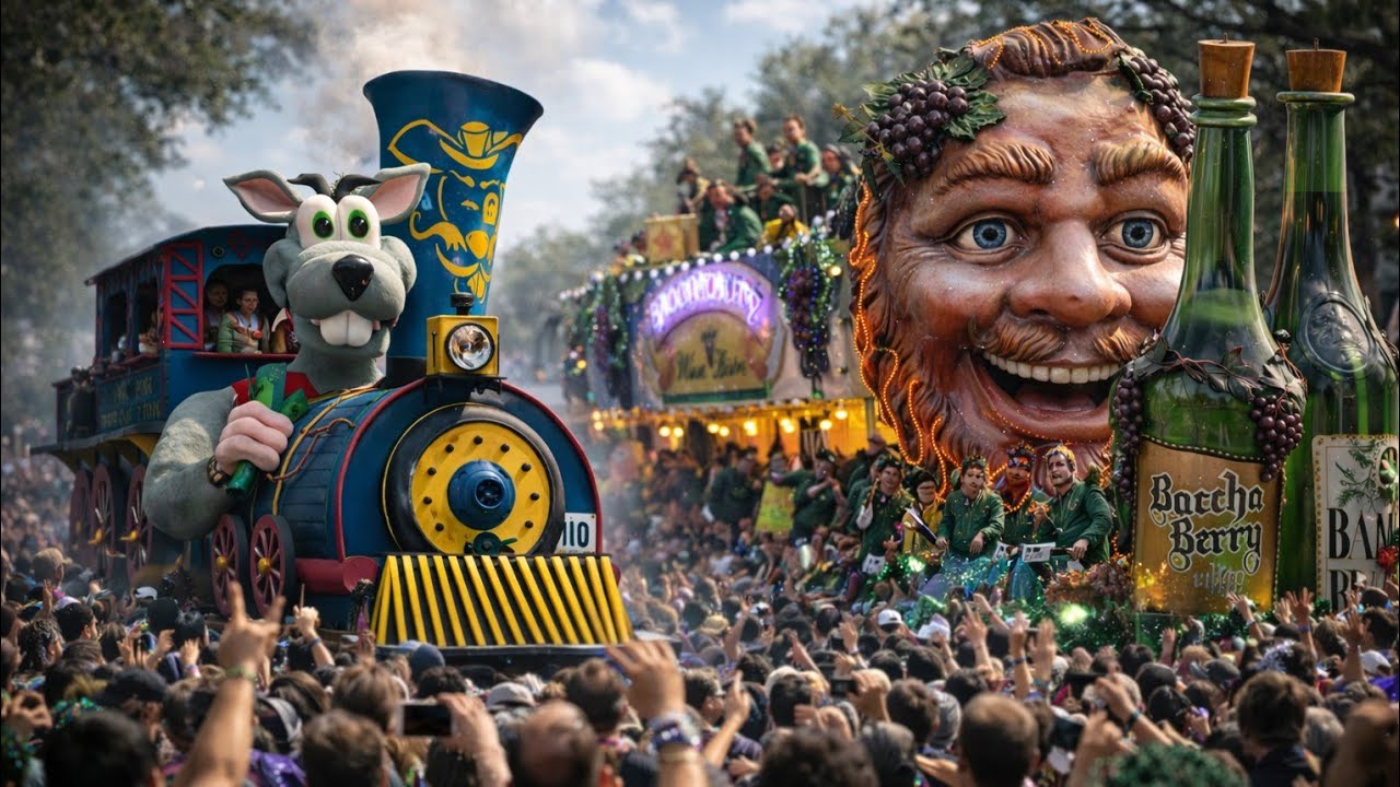 They Didn’t Expect THIS at Mardi Gras — Two Giant Floats Took Over the Streets (4K) | 2026