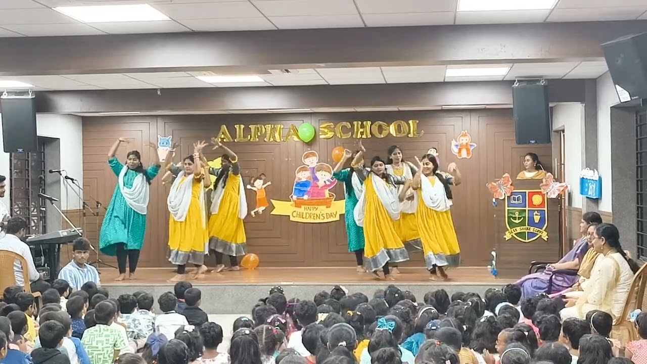 Group Dance for children's day celebration at Alpha school porur
