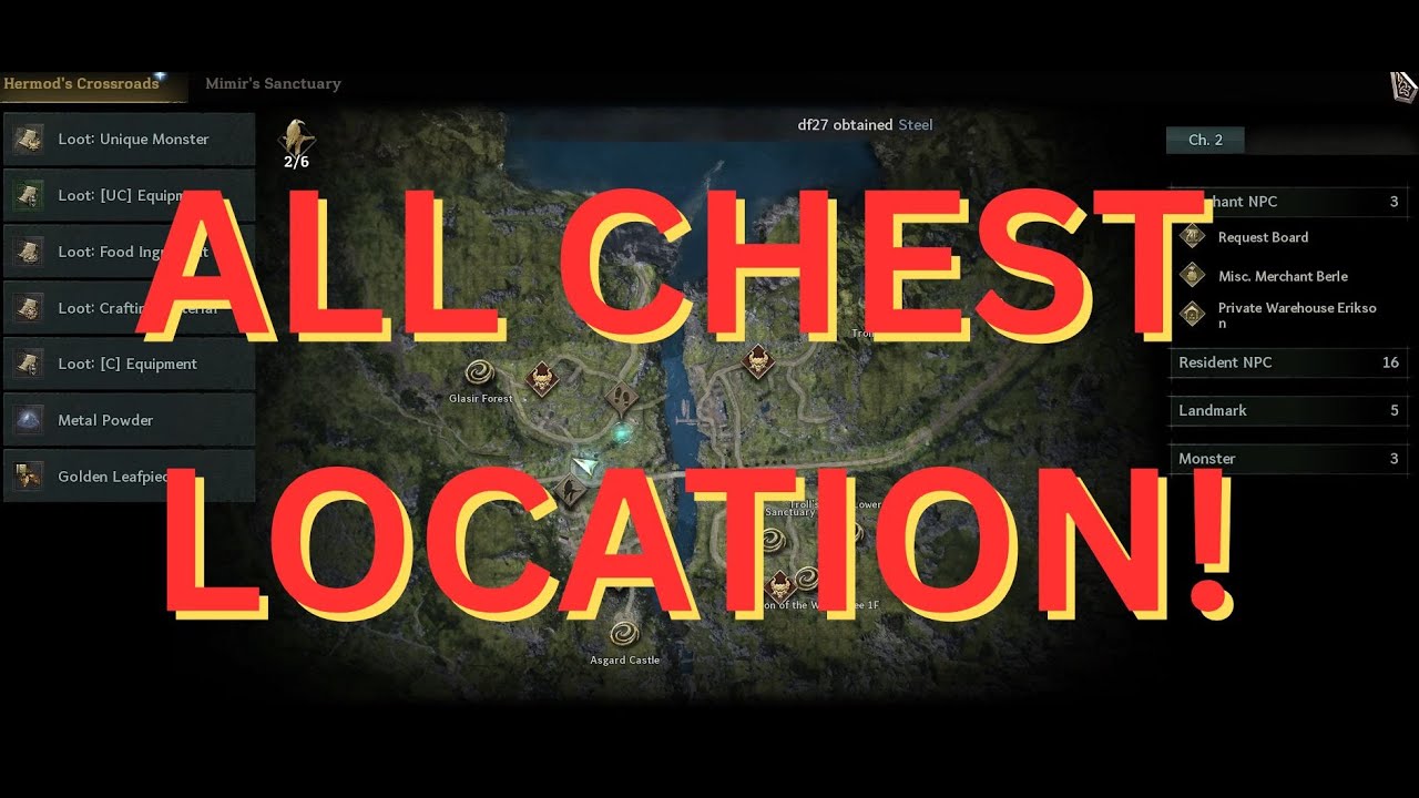 HUSBANDS TREASURE CHEST ALL LOCATION - LEGEND OF YMIR!