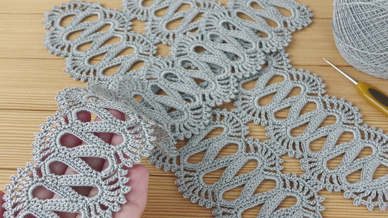 Easy to Crochet Lace Ribbon💗Crochet  for beginners. КРУЖЕВО КРЮЧКОМ вязание для начинающих