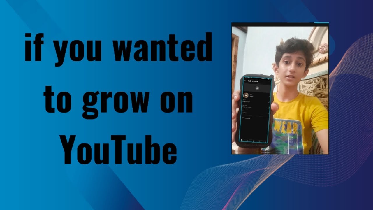 Enable yt studio settings if you wanted to grow