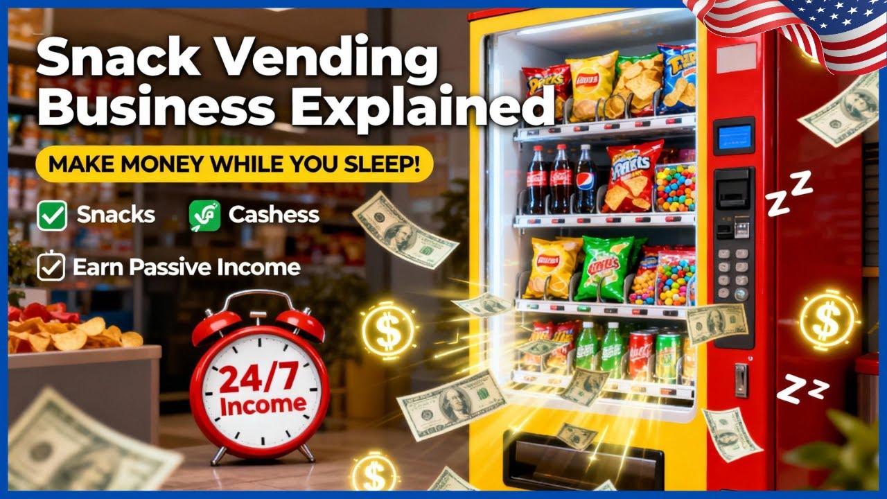 How to Start Snack Vending Machine Business 2026 [From $0 to $5K/Month Startup Guide Passive Income]