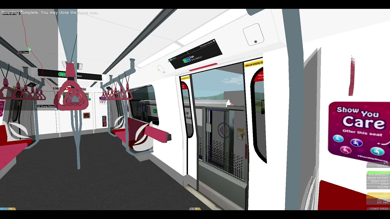 [OpenBVE] Alstom Movia R151 825/826 From CG2 Changi Airport to EW4/CG Tanah Merah