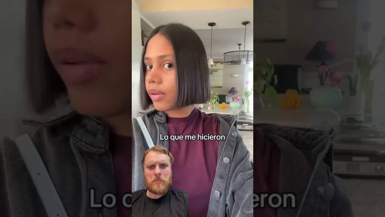 Le mostr&eacute; una foto y me hizo ESTO 💀 #cabello