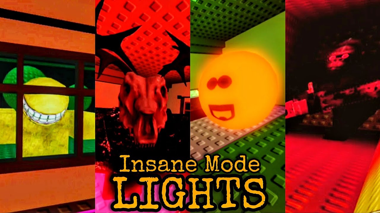 Roblox Lights Insane mode Jumpscare Compilation