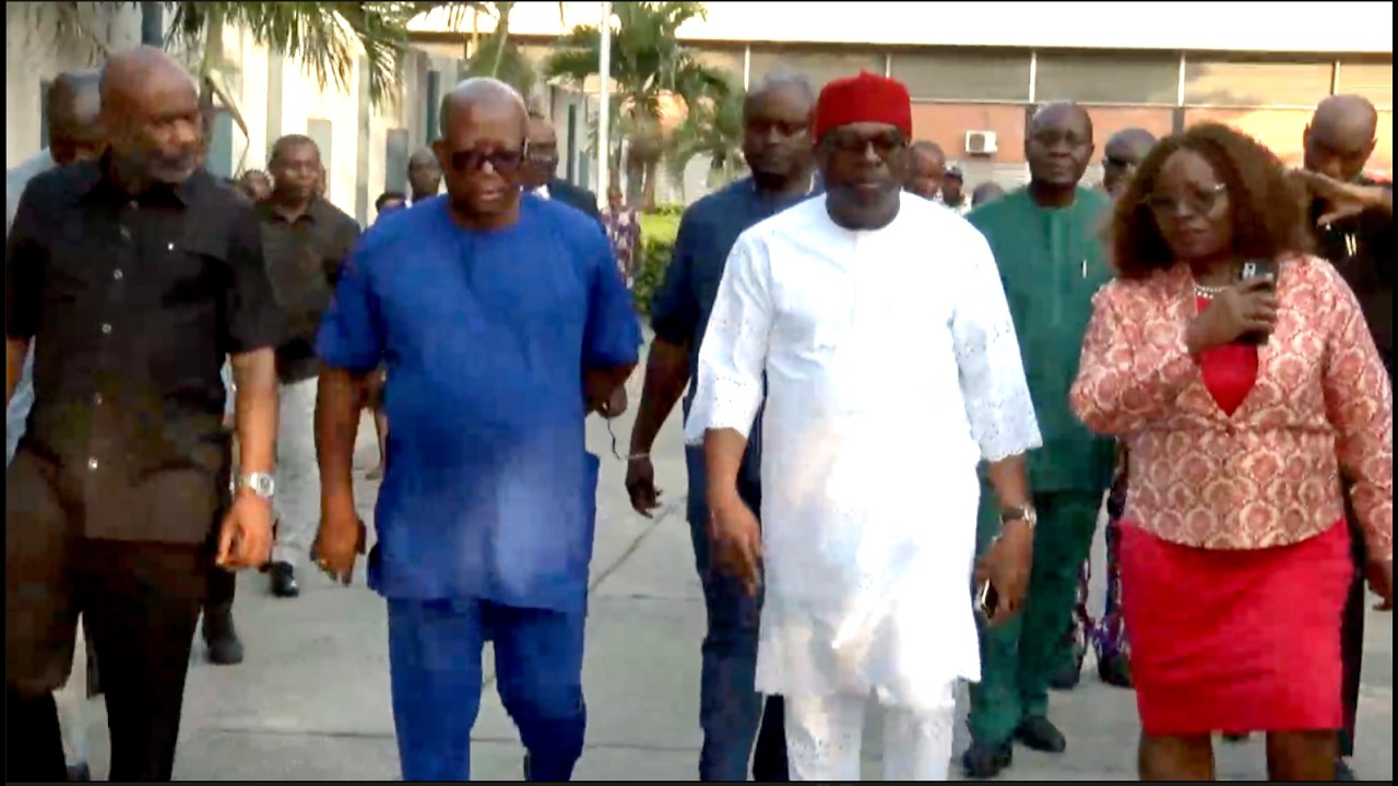 Governor Siminalayi Fubara inspects ongoing renovation work at the Rivers State Secretariat