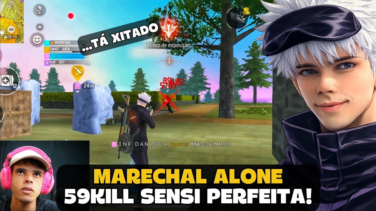 MARECHAL FEZ 59 KILL E PROVOU TER A MELHOR SENSI! FREE FIRE - MARECHAL HIGHLIGHTS