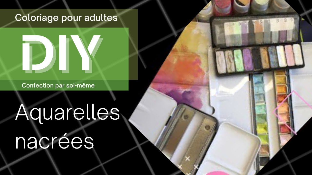 [DIY] Fabriquer ses aquarelles nacrées, maison❣️ Coloriage pour adultes ❣️