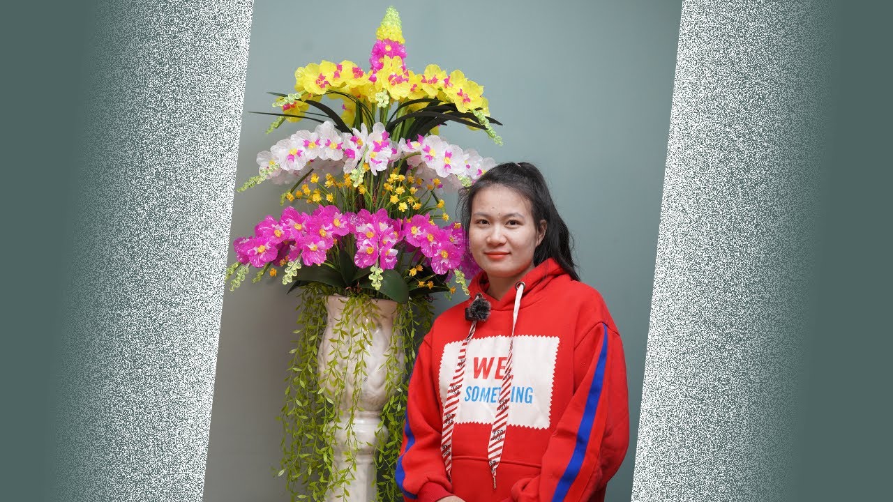 Mẫu Hoa Lan 3 Tầng 3 Màu Hợp Phong Thủy Của Khách Hàng Để Trưng Bầy Phòng Khách.