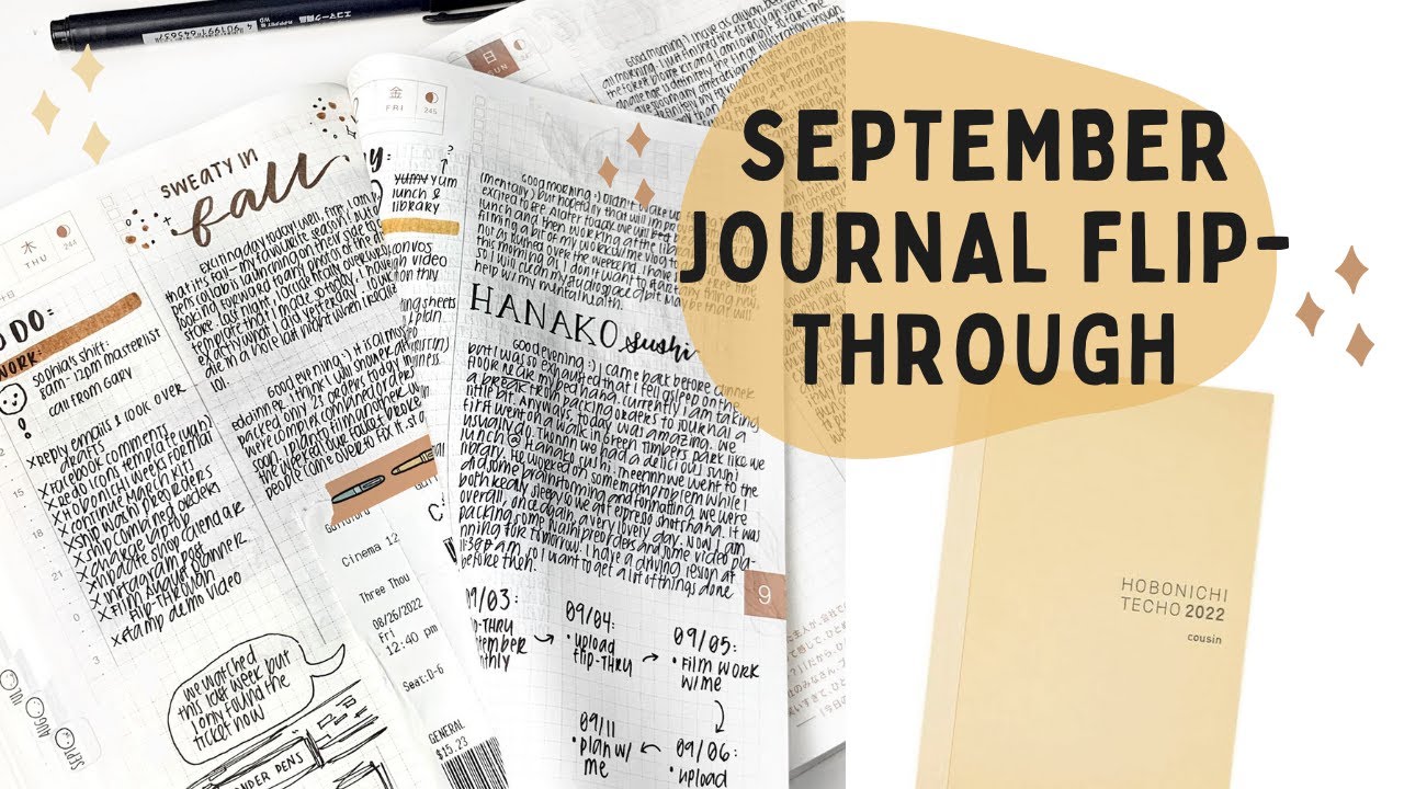 September Planner Spreads Flip-Through | 2022 Hobonichi Cousin Planner