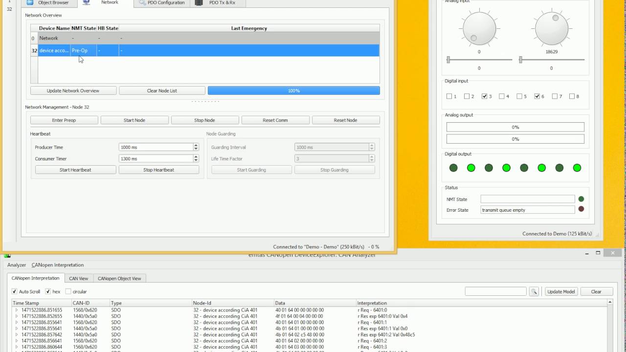 emotas CANopen DeviceExplorer