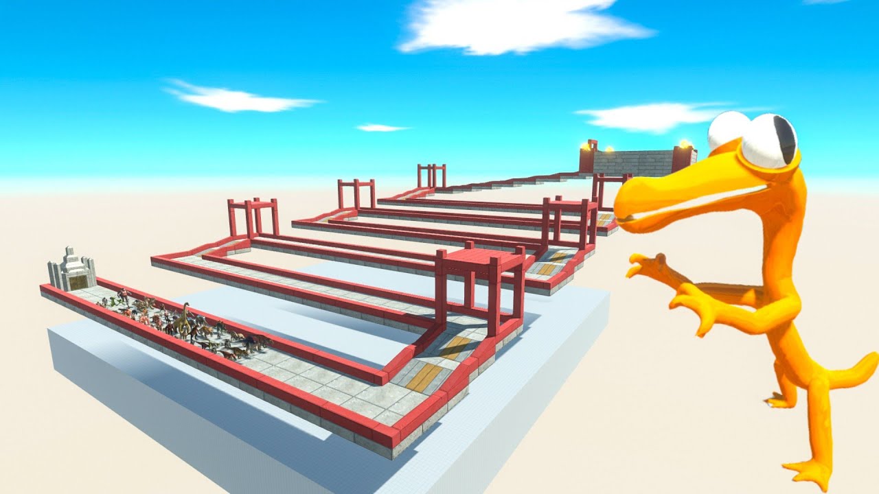 Escape From Rainboe Friend Orange - Last Survivor - Animal Revolt Battle Simulator