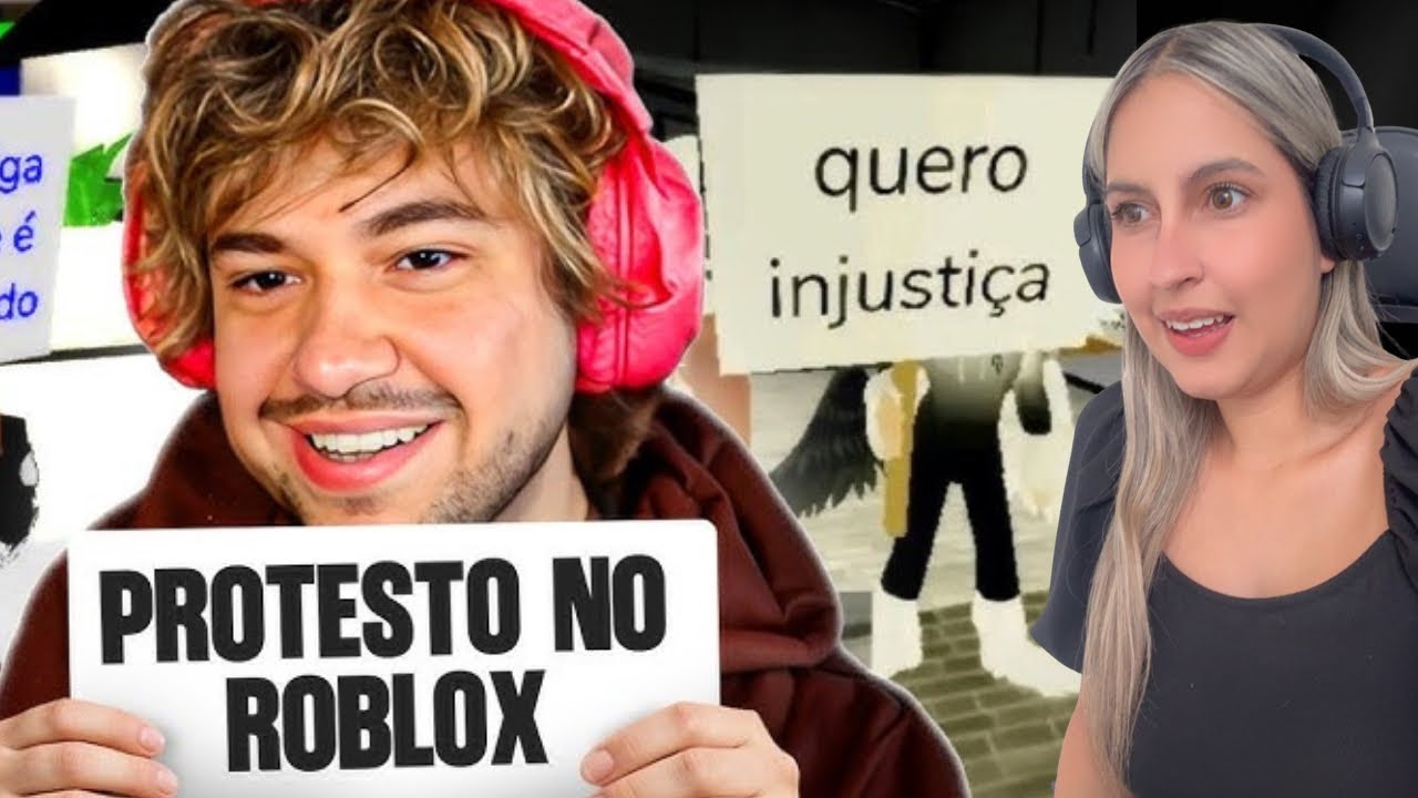 JOGUEI ROBLOX PRA VER O PROTESTO CONTRA O FELCAI | React Brino