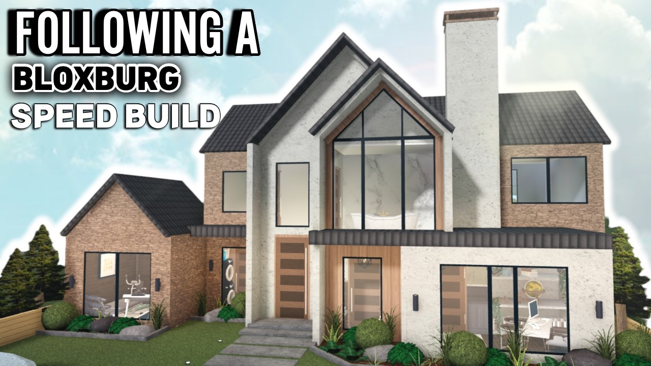 I BUILT A HOUSE Using A SPEED BUILD In BLOXBURG