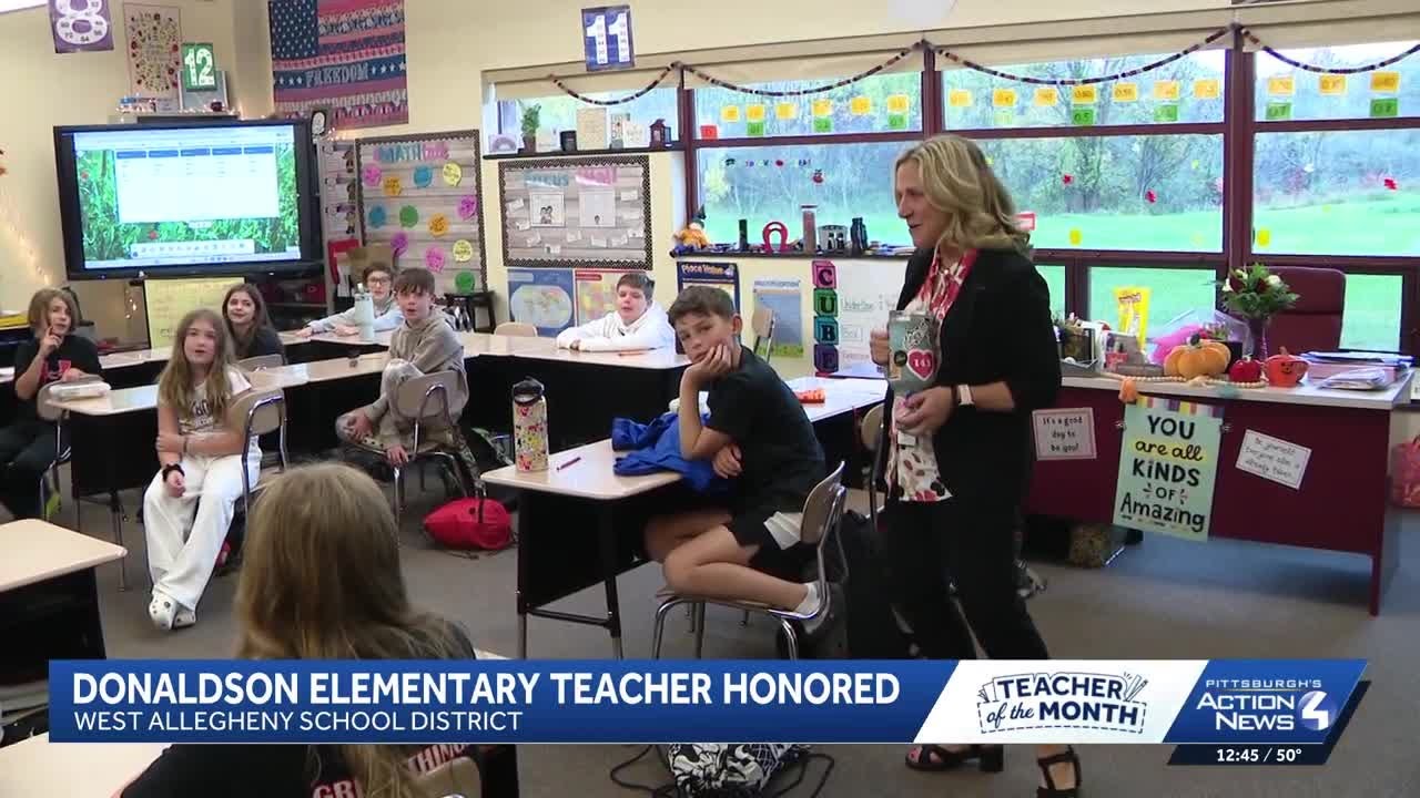 WTAE visits West Allegheny School District to surprise our Teacher of the Month