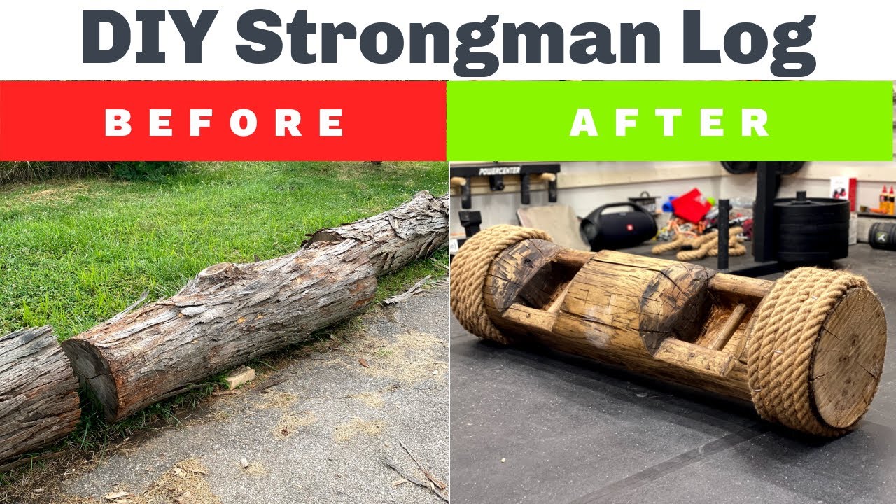 DIY Hickory Strongman Log | (Almost) Entirely "Primitive" Construction | Strongman Garage Gym DIY