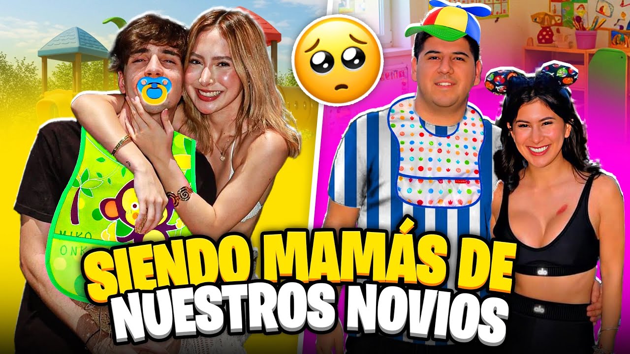 24 HORAS SIENDO MAMÁS DE NUESTROS NOVIOS👶🍼| Hermanas JM