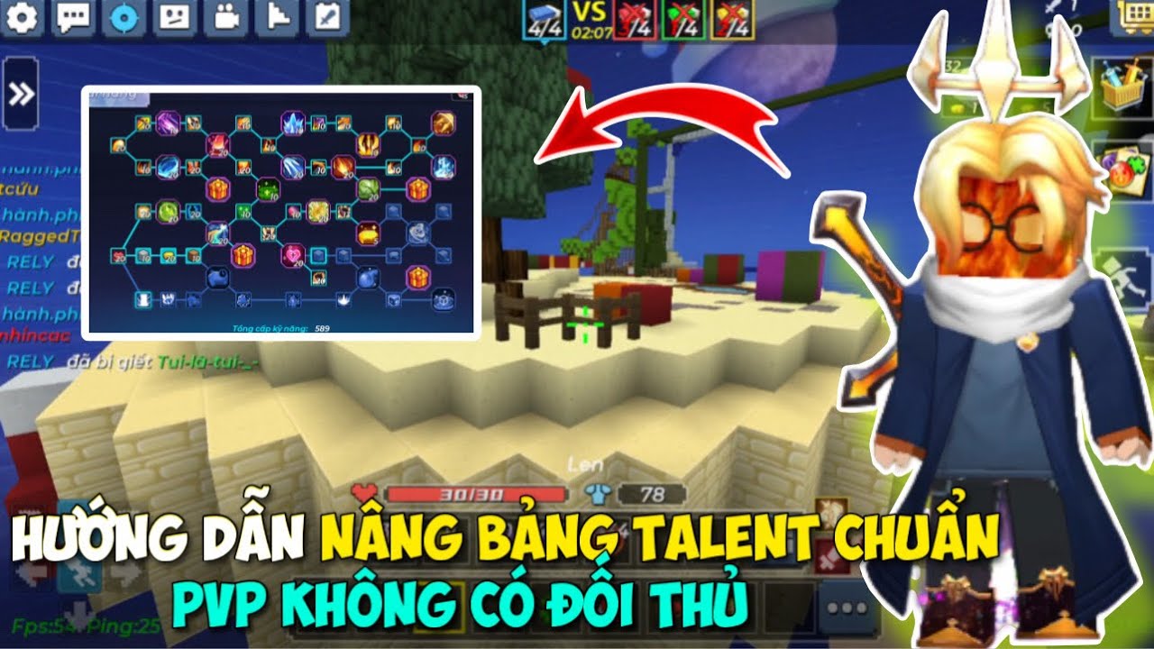 Blockman GO | BEDWARS: Hướng Dẫn Nâng Bảng Tài Năng Chuẩn Nhất PVP Không Đối Thủ | Lão Gió