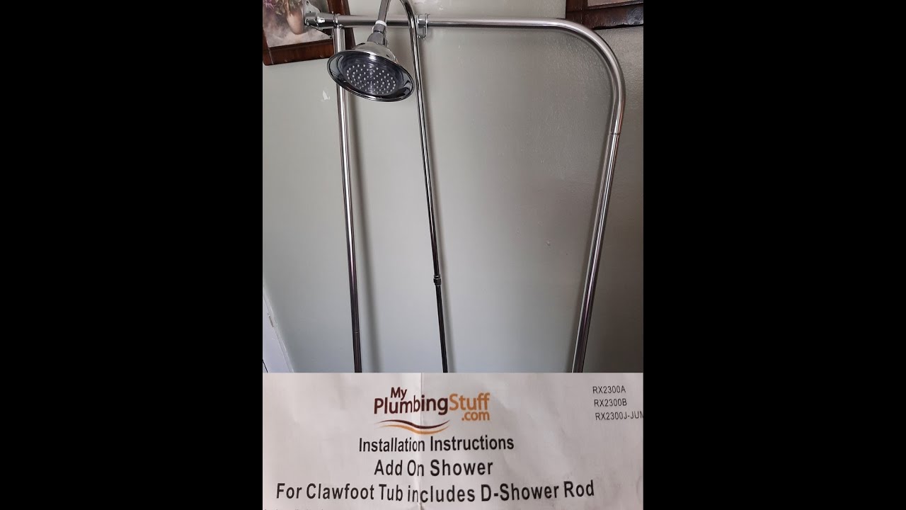 MyPlumbingStuff Clawfoot Shower Kit RX2300 A B J Assembly Part 2