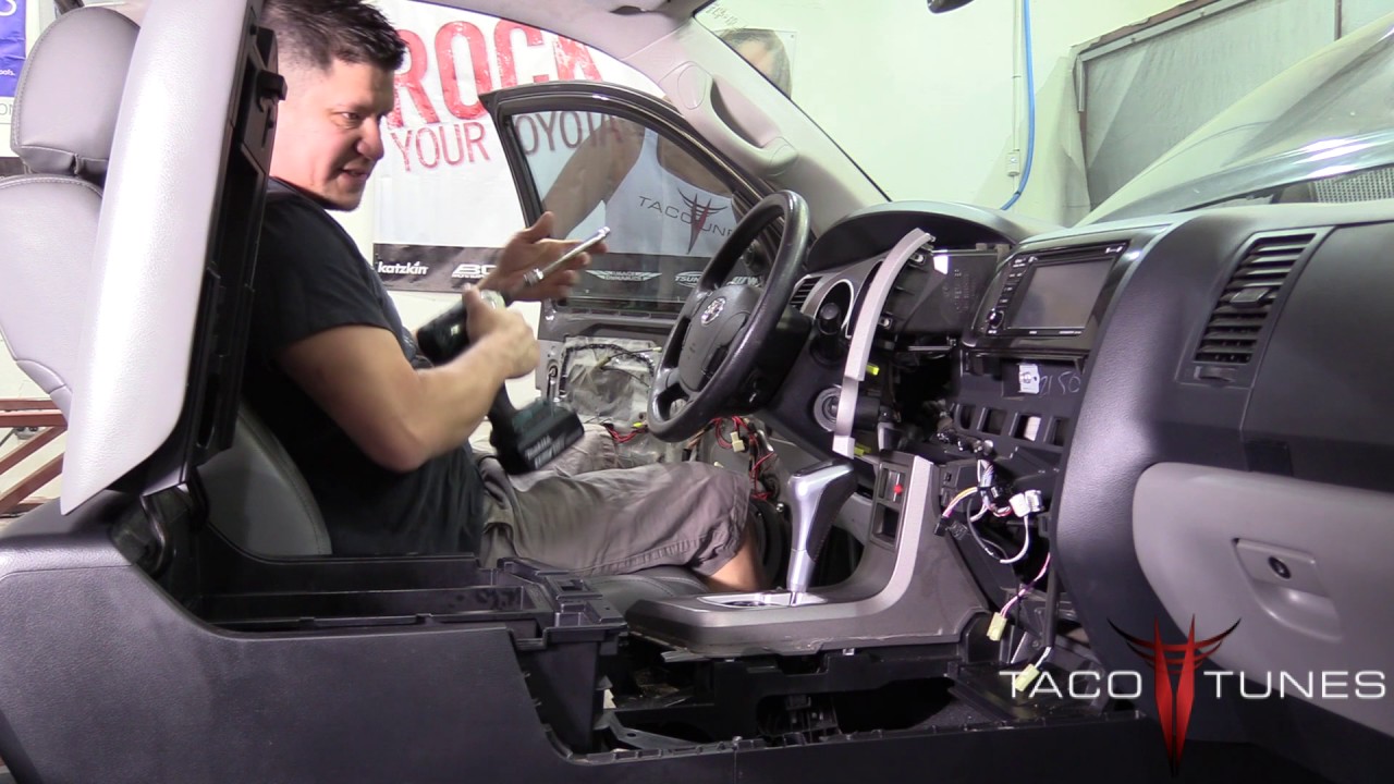 Toyota Tundra 2007- 2013 How to remove stock stereo head unit and install new amplifier