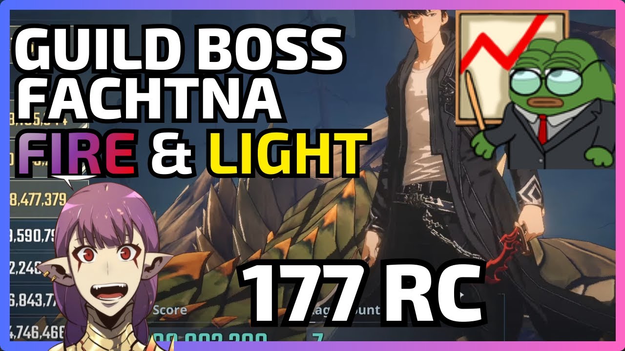 Guild Boss FACHTNA 🐲⛱️ - 🔥Fire🔥- ⚡Light⚡- ~  Rage Counter:177+ | Solo Leveling: Arise