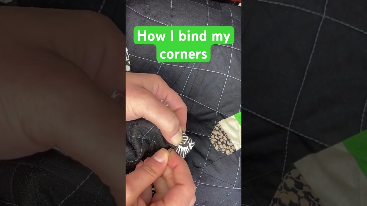 How I bind my corners 😊 #quilting