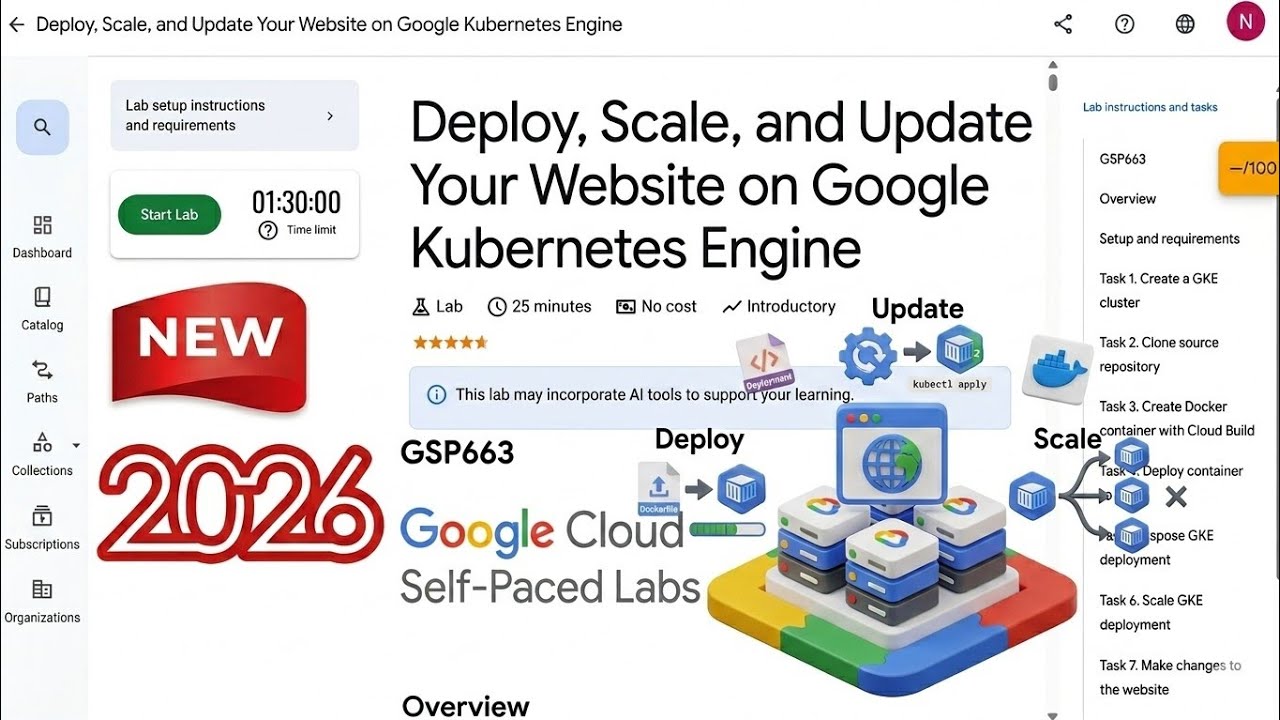 Развертывание, масштабирование и обновление веб-сайта в Google Kubernetes Engine | GSP663 | #arca...