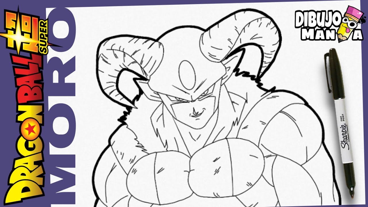 COMO DIBUJAR A MORO DE DRAGON BALL SUPER PASO A PASO | how to draw moro from dragon ball super