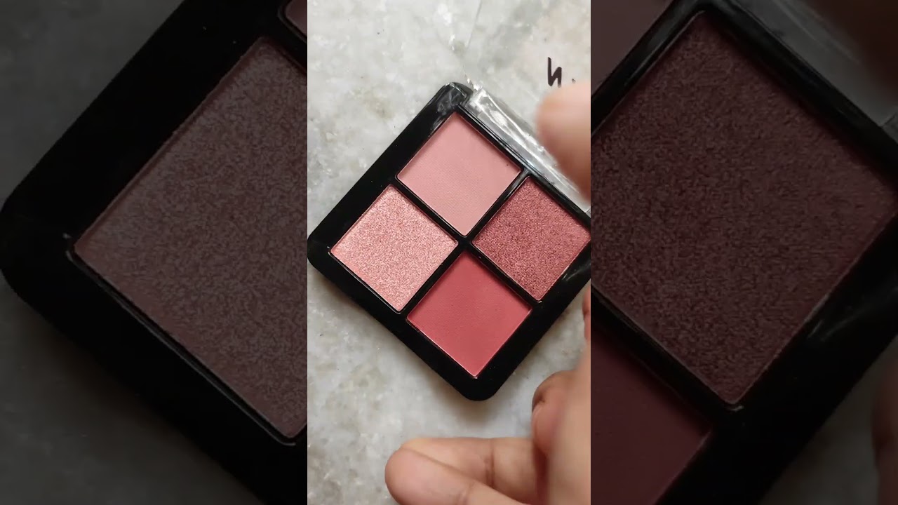 @Nykaa 4in 1 Eyeshadow palette 01 Brunch Party Swatch #makeup #nykaa #eyeshadow #swatches #beauty
