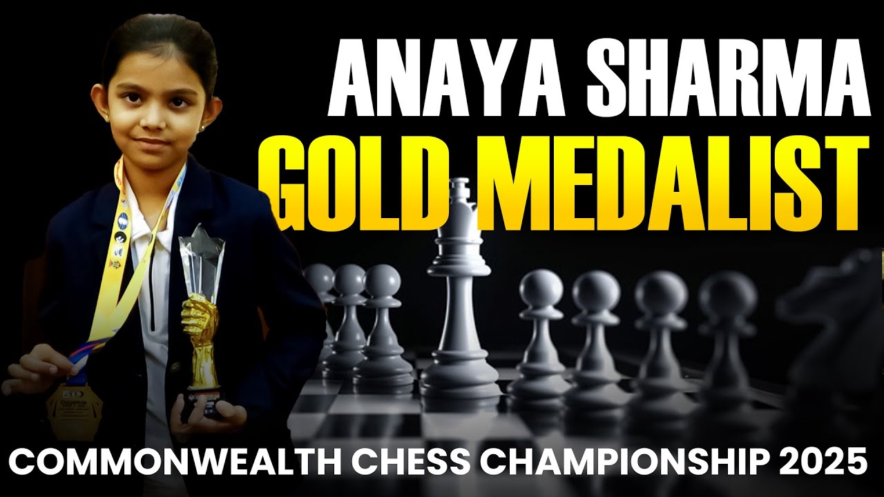 8-Year-Old Anaya Sharma Wins GOLD at Commonwealth Chess Championship! | Hybiz tv