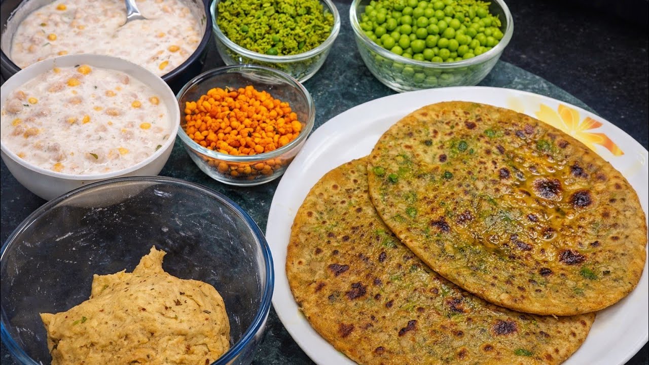 Soft Mattar Paratha with Bundi Raita | Mattar Paratha + Bundi Raita 😍 | Easy, Healthy Comfort Food