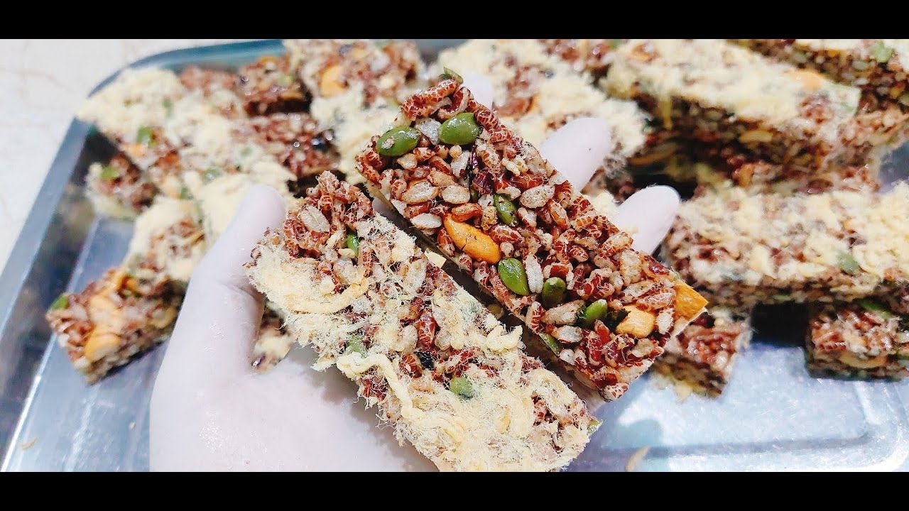 cách làm thanh gạo lứt chà bông . rong biển .. kg đường . kg mạch nha .. đặc biệt thơm ngon .. 😍😍😍
