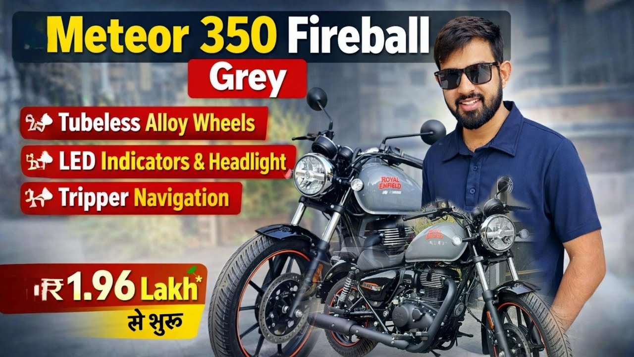 Royal Enfield meteor 350 Fireball Grey #meteor350 #Fireball #royalenfield 