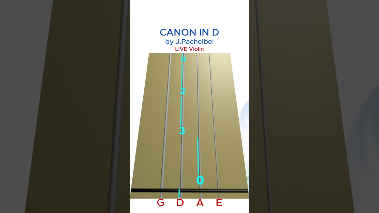 Canon in D 🎻 by J. Pachelbel &ndash; LIVE Animated Violin TAB🎻🔢 | Learn Without Reading Music