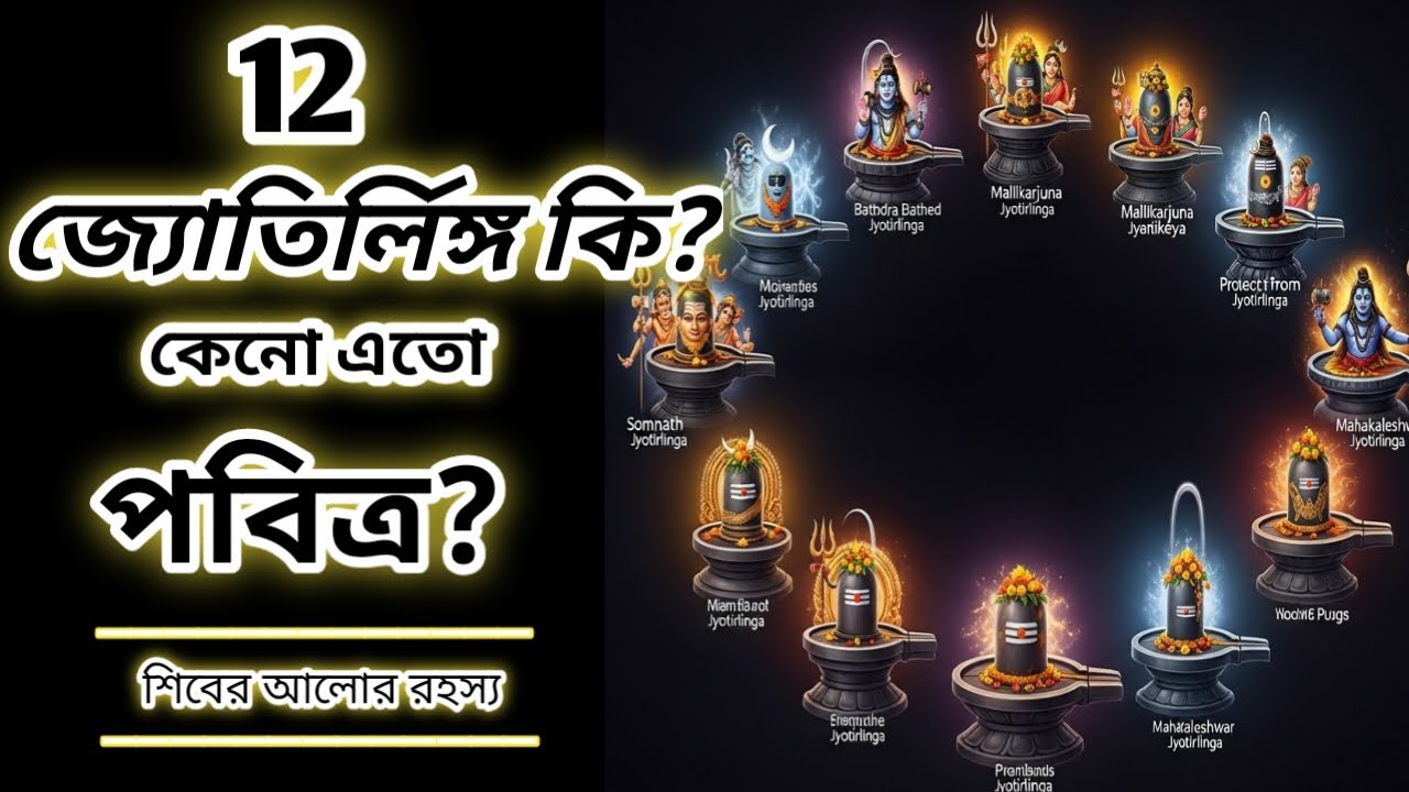 ১২ জ্যোতির্লিঙ্গ কী? কেন এরা এত পবিত্র |12 Jyotirlinga Explained in Bengali।@Dibbopoth #12jyotirling