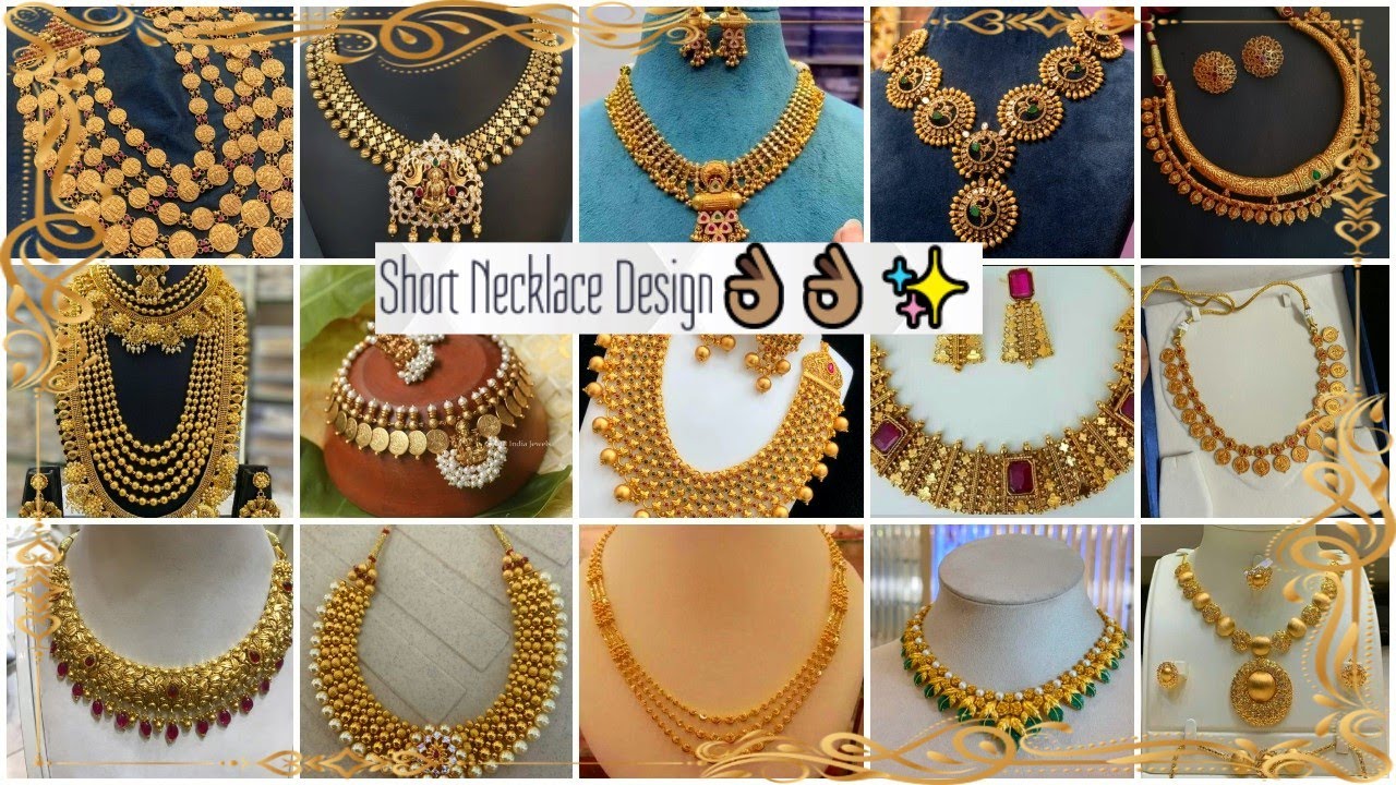 indian traditional necklace designs in gold || gold  necklaces design pictures