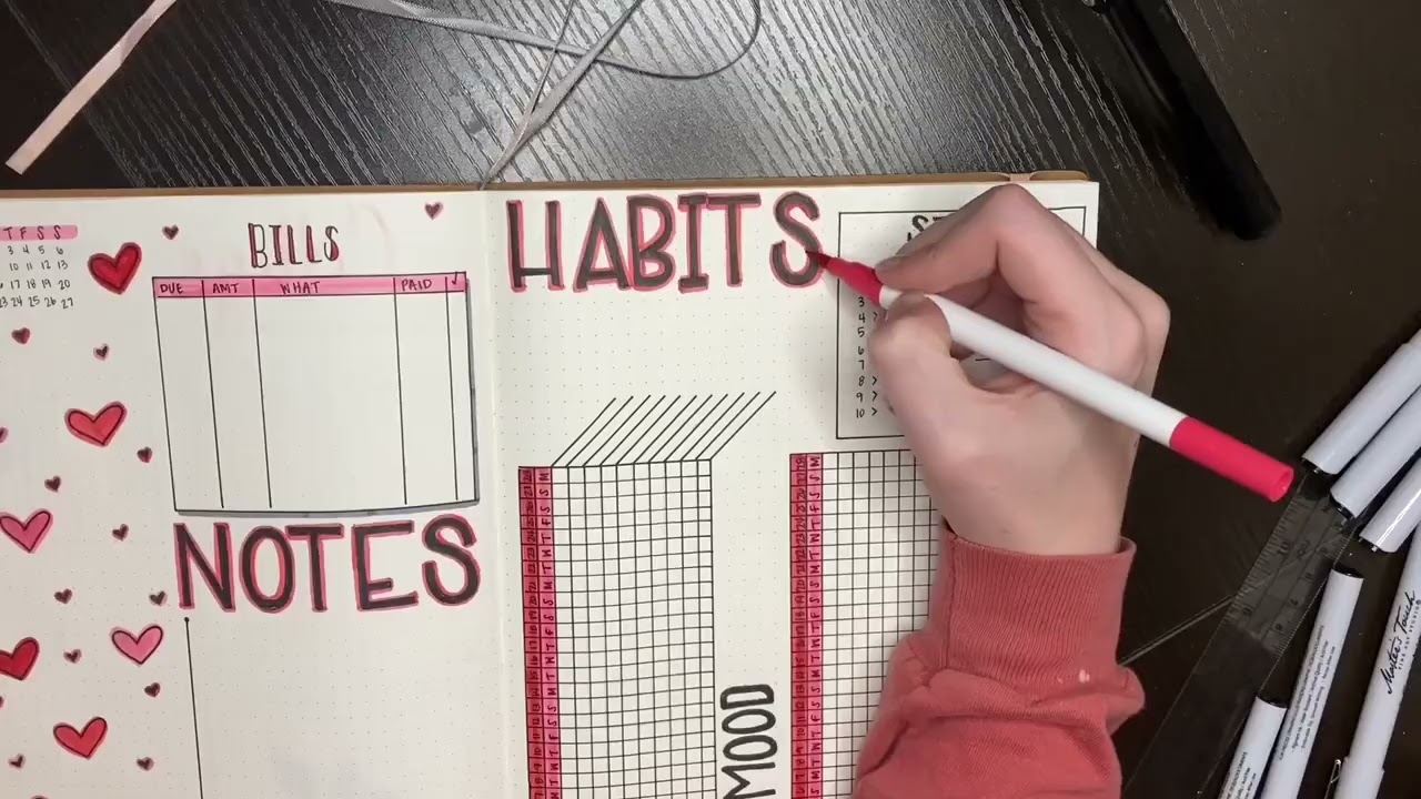 February 2022 Bullet Journal Setup #bujo #bujosetup #planwithme