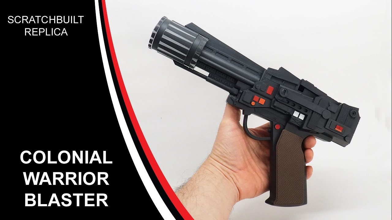 I made a Colonial Blaster prop replica with lights and sound (from TOS Battlestar Galactica)