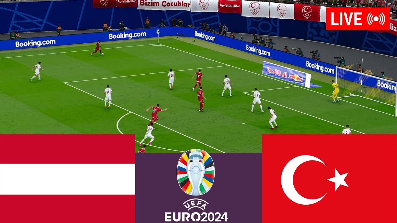 Austria vs Turkey LIVE. Euro Cup 2024 Germany Full Match - Simulation Video Games